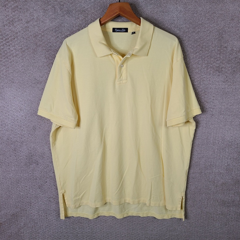 Cypress Links Shirt Mens XXL‎ Yellow Polo Cotton Short Sleeve Casual Golf Top